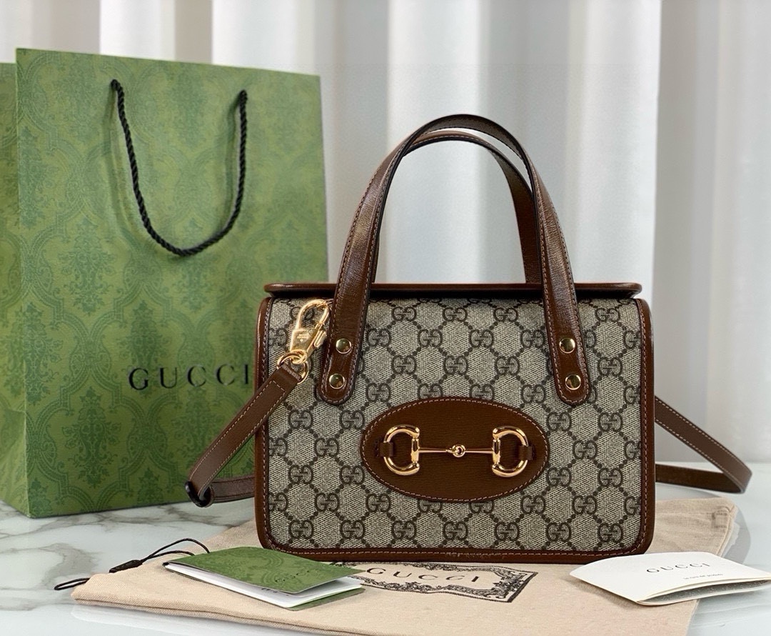 Gucci Horsebit 1955 Series Small Handbag Brown